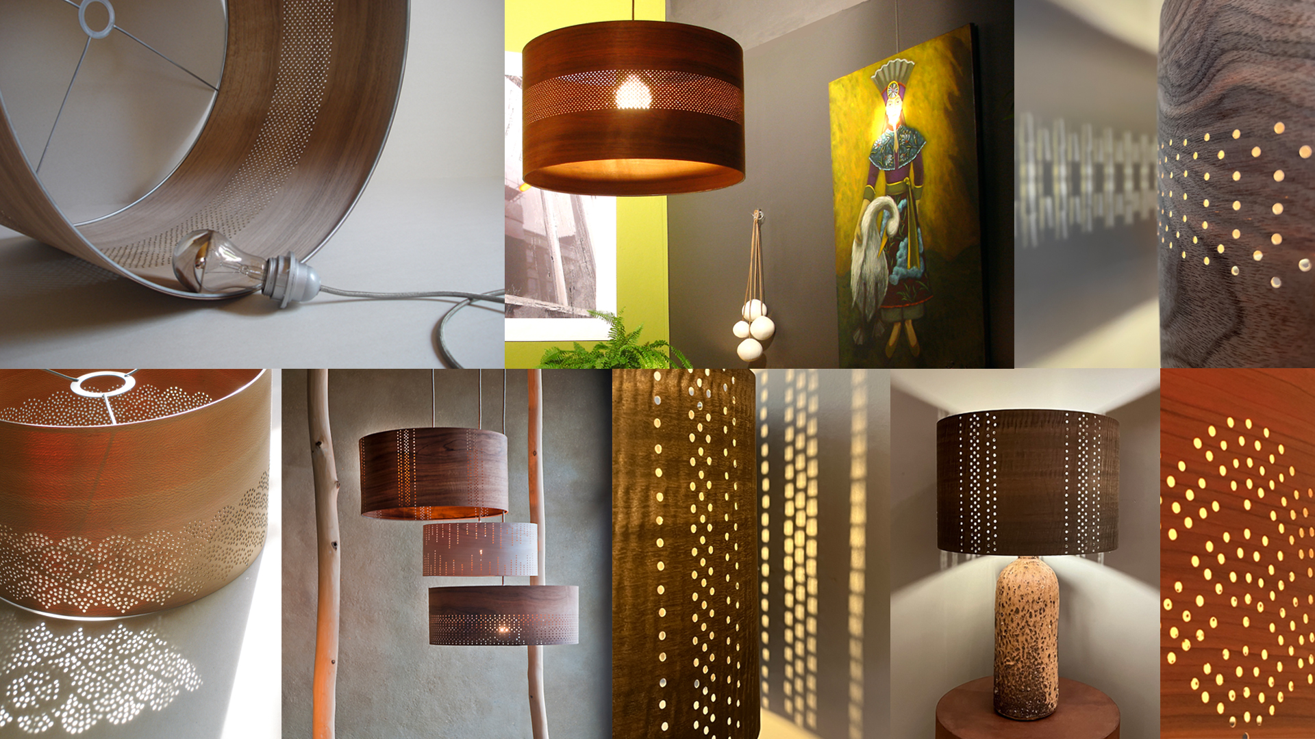 Sophie Pinard, lumière boisée, collection Pois Lumière.